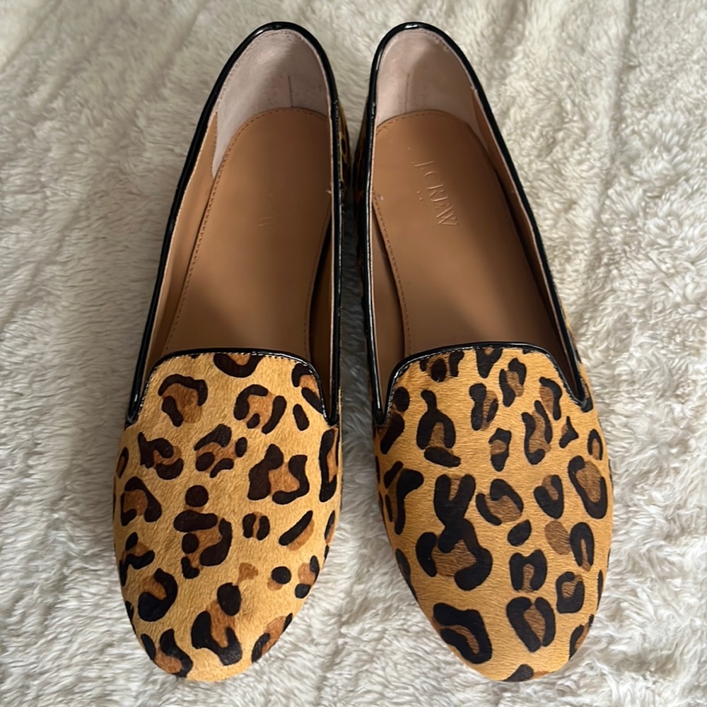 J Crew calf hair loafer